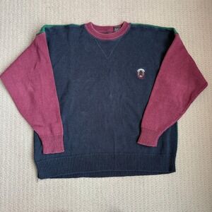 Vintage Jeremy Slade Colorblock Sweater Mens 2X Ramie Cotton